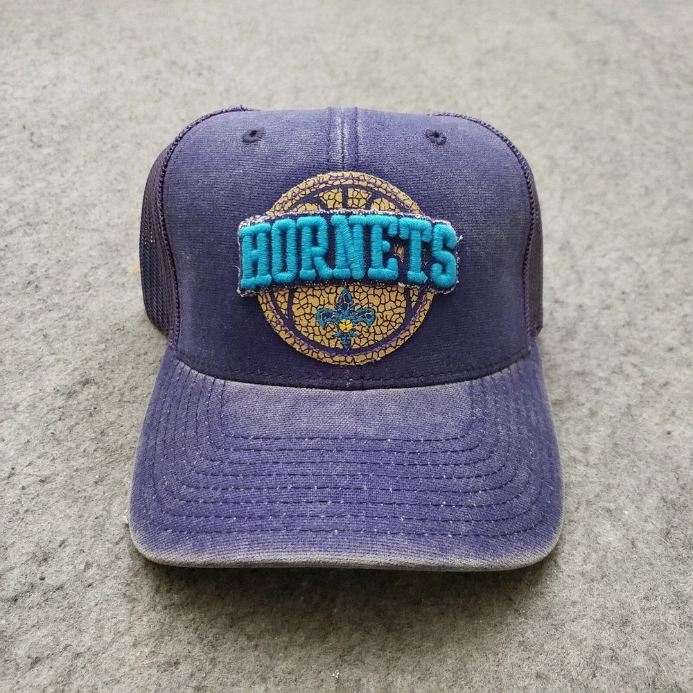 NEW Charlotte Hornets Hat Cap Snap Back Purple Blue Adidas NBA Basketball Men A5